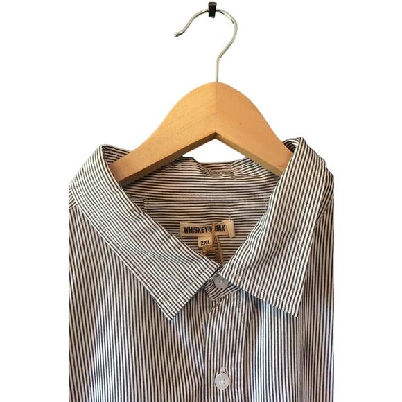 NWT Whiskey and Oak | Men’s Pinstripe Long Sleeve Button Down | Size 2XL - Picture 4 of 7
